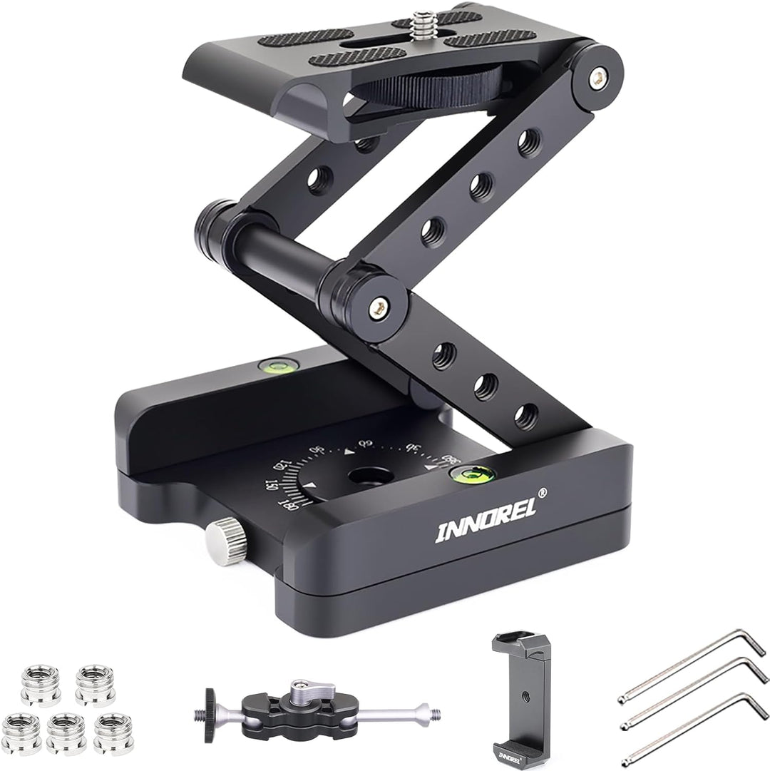 Z-Flex Tilt Stativkopf Innorel MH5 CNC Aluminiumlegierung 360 ° horizontale Drehung mit 1/4 "und 3/8