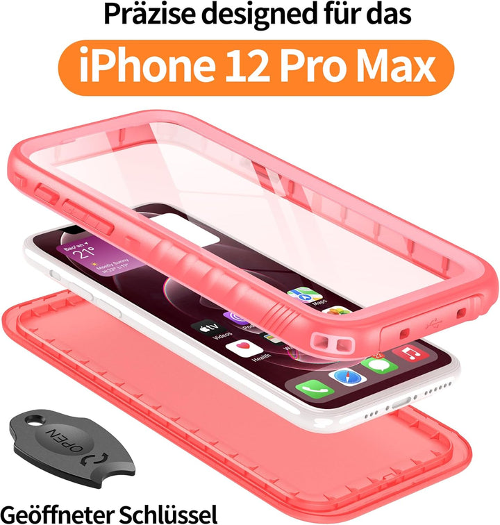 Cozycase TOP Militärschutz Hülle für iPhone 12 Pro Max wasserdichte 360 Grad Panzerhülle Outdoor Cas