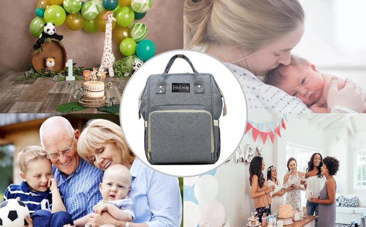 Frabe Family Wickelrucksack, Mama-Rucksack, Wickeltasche, grosser Wickelrucksack, Oxford, multifunkt