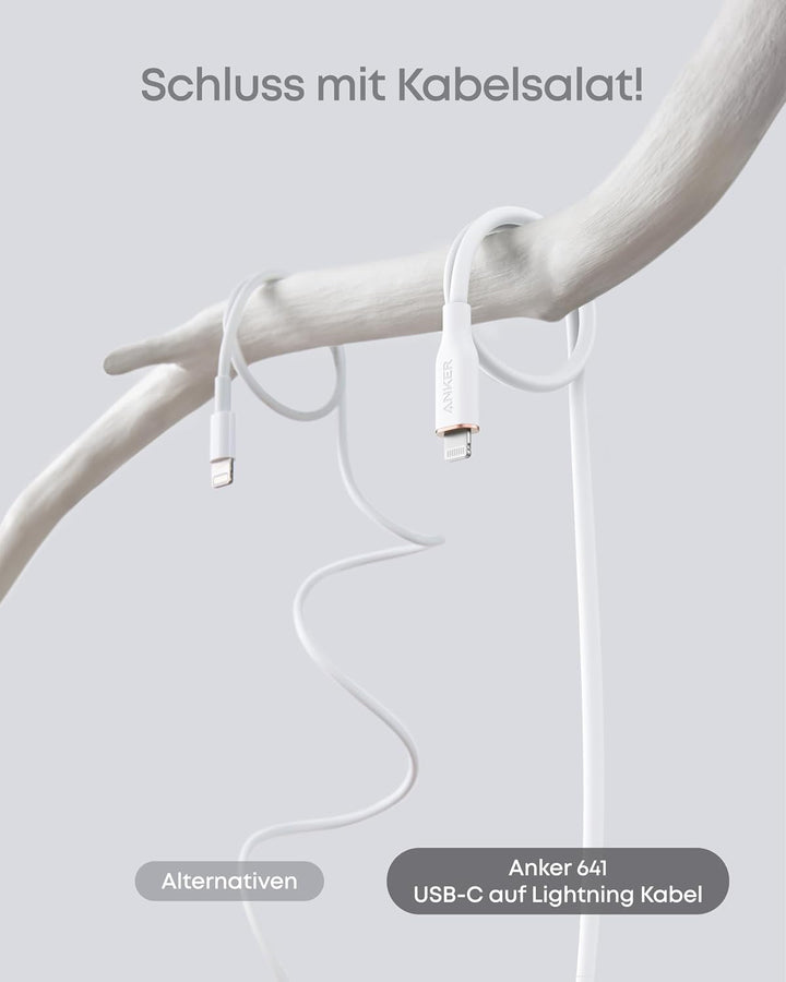 Anker PowerLine III Flow, USB-C auf Lightning Ladekabel PD, kompatibel mit iPhone 13/13 Pro Max/12/1