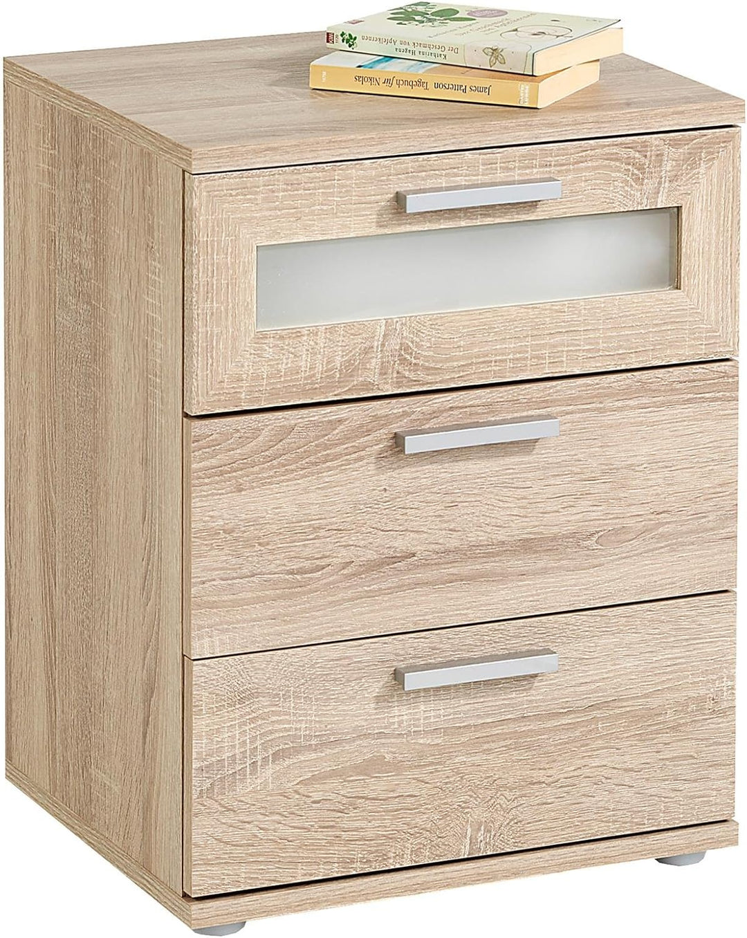 CARO-Möbel Nachttisch Nachtschrank Nachtkommode Mary für Boxspringbett, 45 x 53 x 38 cm, in Sonoma E