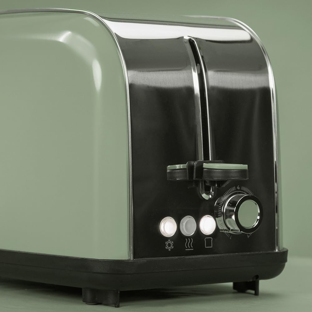 Cecotec Vertikaler Toaster Toastin' time 850 Green, 850W, Doppelter kurzer und breiter Schlitz 3,8 c