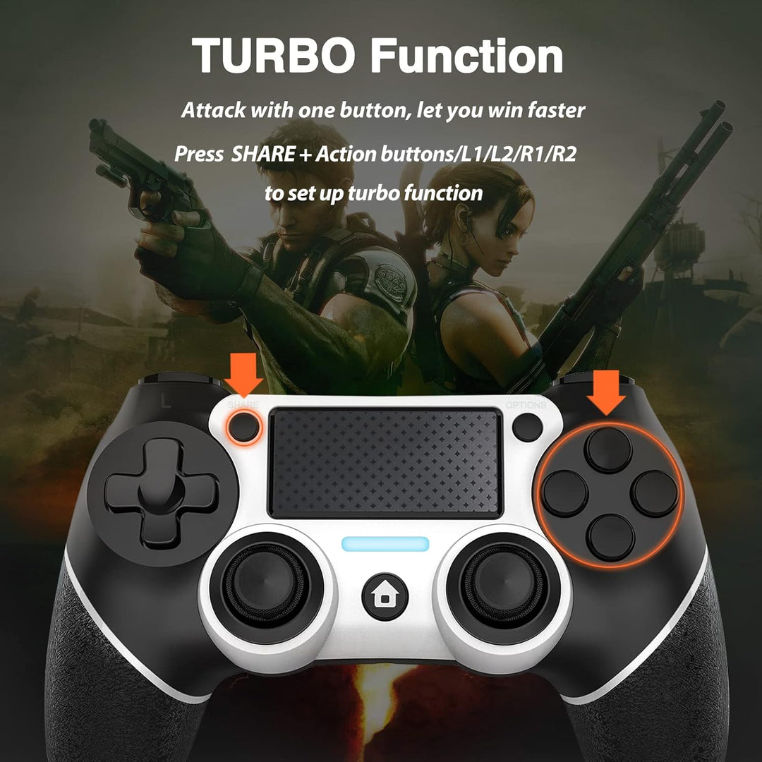 VooFun Controller Kompatibel für PS4, Wireless Controller Kompatibel mit PS4 Pro Slim, Bluetooth Gam