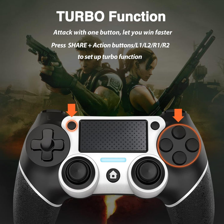 VooFun Controller Kompatibel für PS4, Wireless Controller Kompatibel mit PS4 Pro Slim, Bluetooth Gam