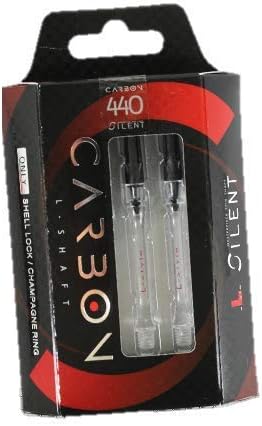 LSTYLE L-Shaft Carbon Dart Shafts - Silent (Spins) - Clear 440 Slim (XXL) 440 Extra Extra Long Slim