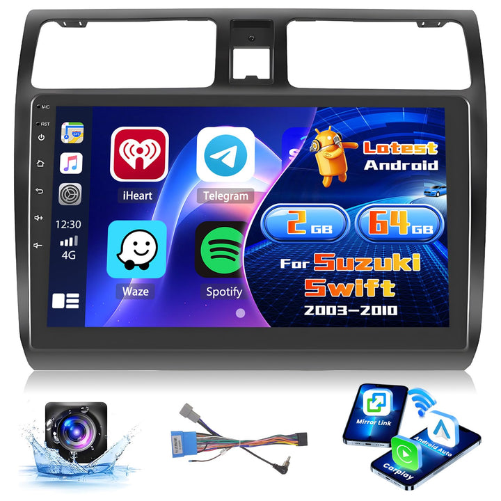 Radio für Suzuki Swift 2003-2010 Android 15 2+64G mit Wireless CarPlay Android Auto, 10,1 Zoll Bilds