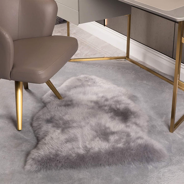 WOLTU Fellteppiche Schaffell, Kunstfell Lammfellimitat Teppich flauschig, Longhair Fell Optik, Dekof