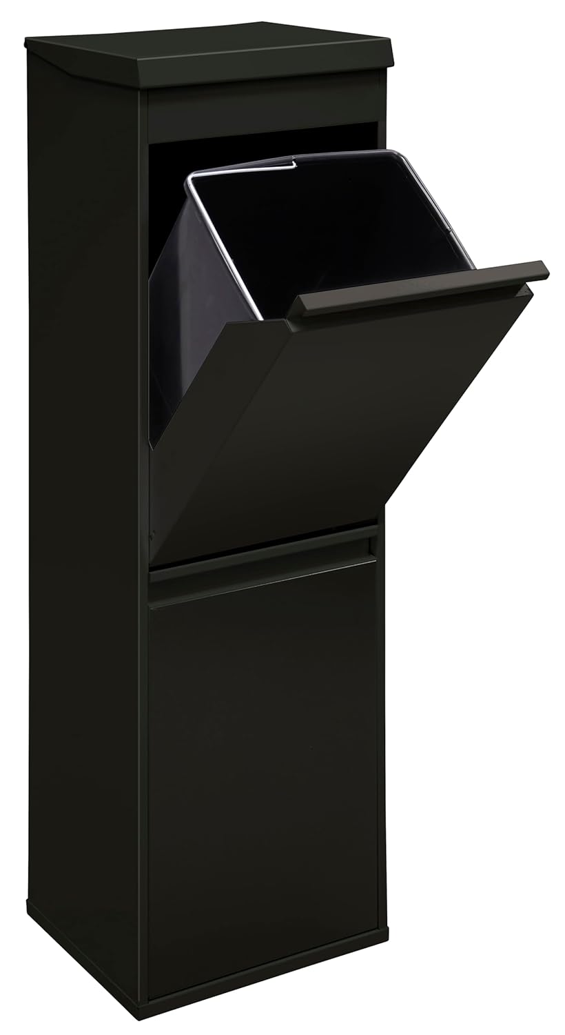 ARREGUI Top CR226-B Recycling Abfalleimer / Mülleimer aus Stahl mit Aufbewahrungsbox mit Deckel, Mül