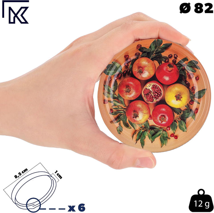 KADAX 10er Set Marmeladengläser 350ml TO82 Exotische Fruchte, Einmachgläser Vorratsgläser Mason Jar