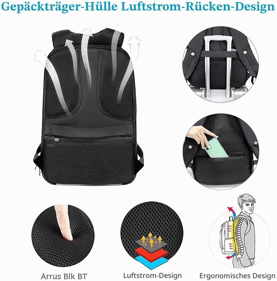 Gelrova LED Rucksack mit App-Steuerung, Dynamische LED Display, Laptop-Rucksack, Leicht &amp; Langlebig,