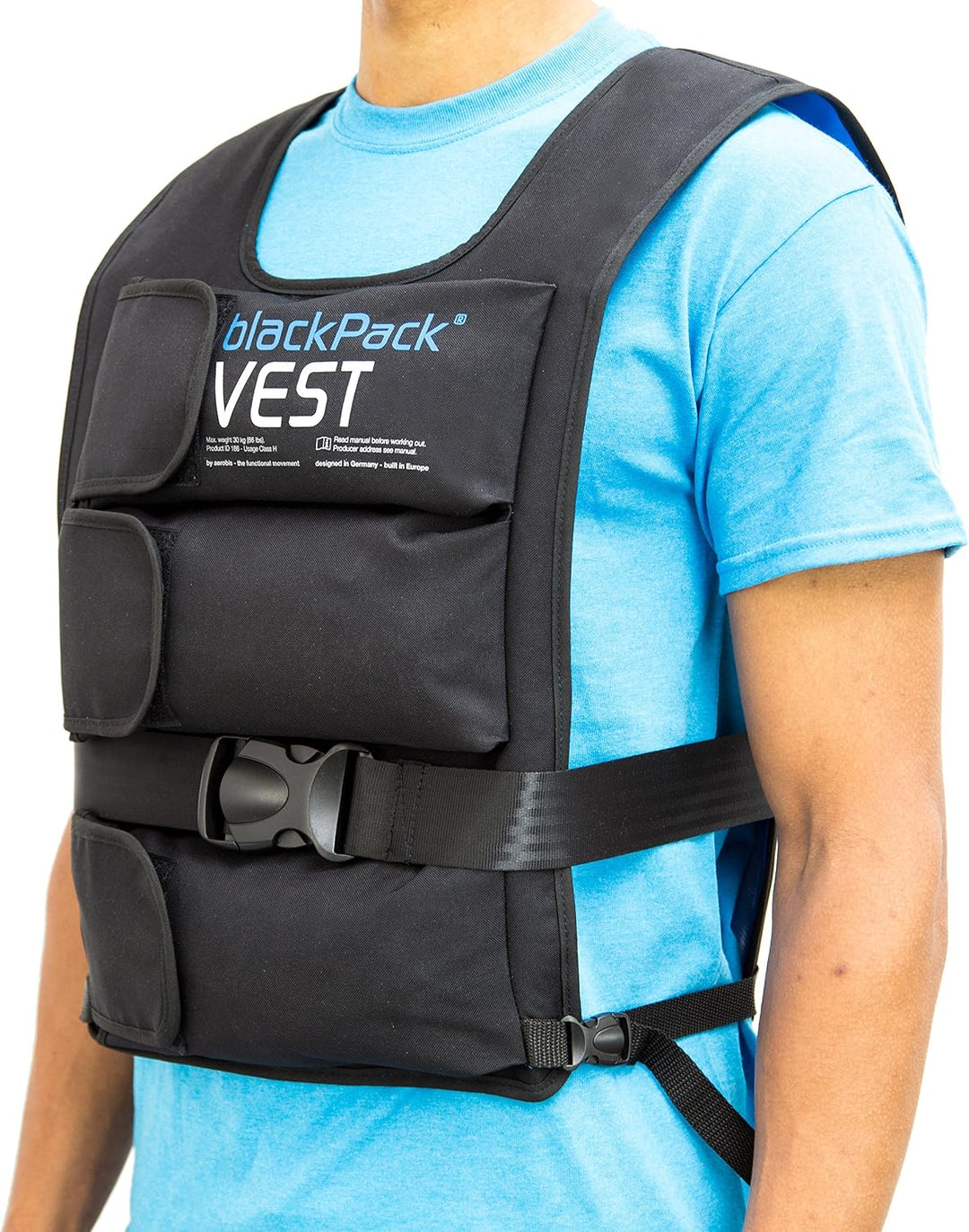aerobis® Gewichtsweste 0-25kg beladbar | Eine Grösse und Unisex | Premium Qualität für Bodyweight Tr
