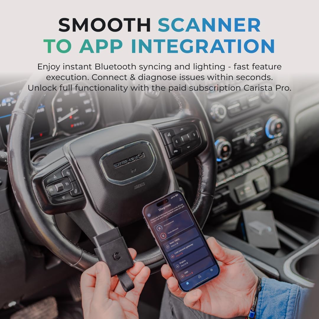 CARISTA EVO- Bluetooth Adapter: Diagnose, Anpassung, Wartung, Live-Daten, Carista EVO