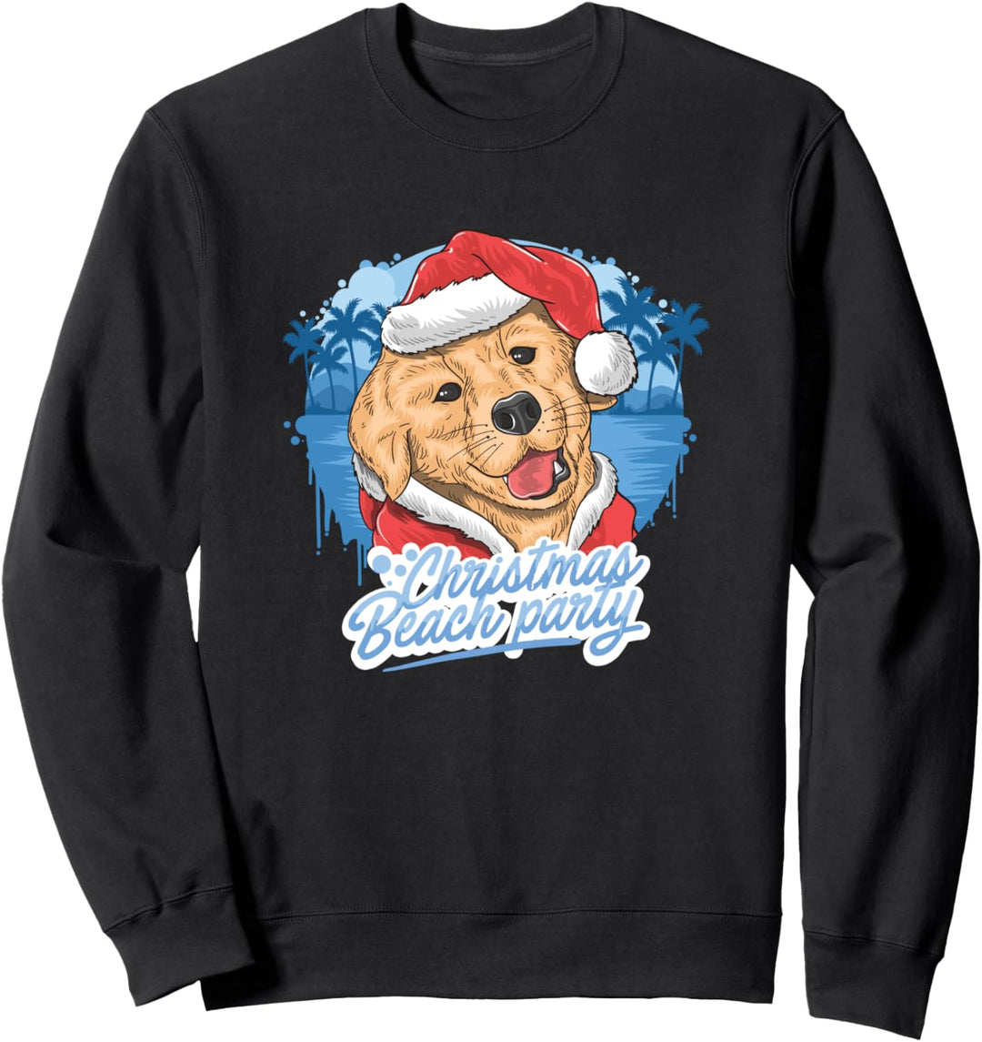 Nettes Weihnachts Golden Retriever Santa Hat Hundebesitzer Sweatshirt
