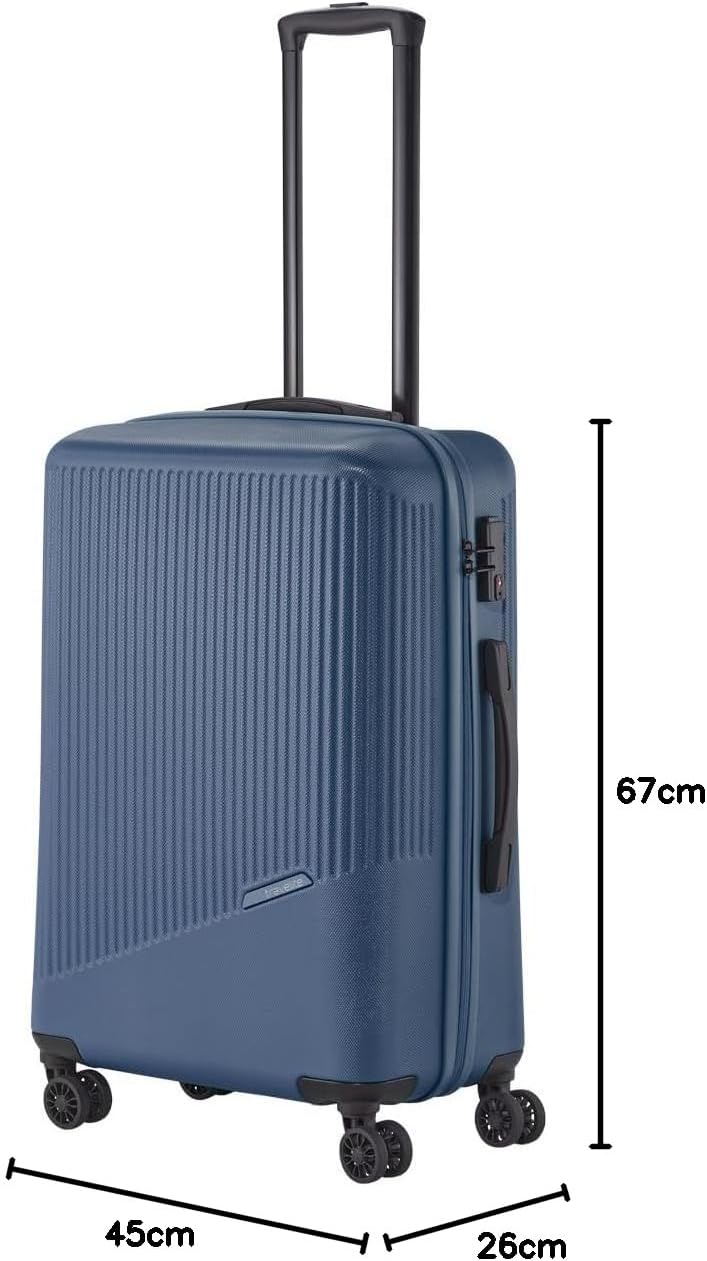Travelite 4-Rad Hartschalenkoffer mittelgross 65 Liter, Gepäck Serie Bali: ABS Hartschalen Trolley m