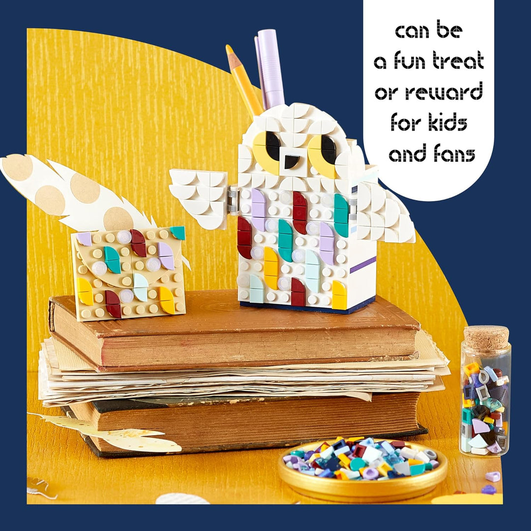 LEGO DOTS Hedwig Bleistifthalter 41809, Harry Potter Eule Schreibtisch Dekor, Back to School Supplie