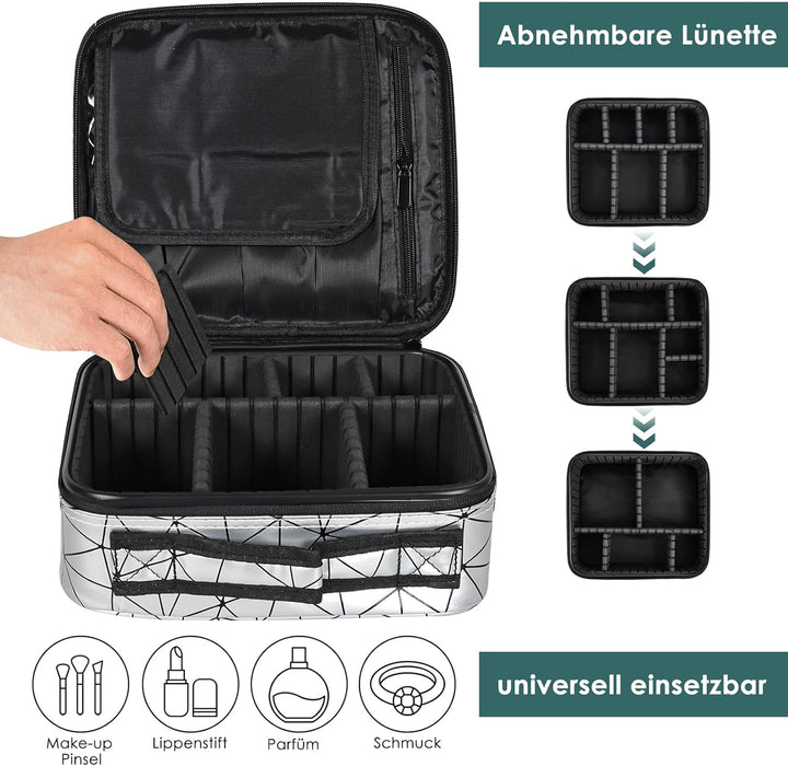 TANTOMI Kosmetiktasche Damen Portable Kosmetikkoffer Damen, Professionelle Make up Tasche Schminktas