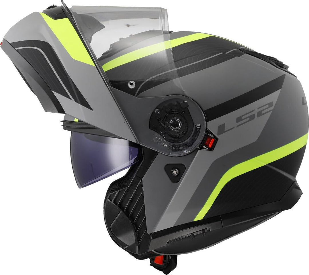 LS2, Klapphelme motorrad STROBE II MONZA mat black H-V yellow, XL XL mat black H-V yellow, XL mat bl