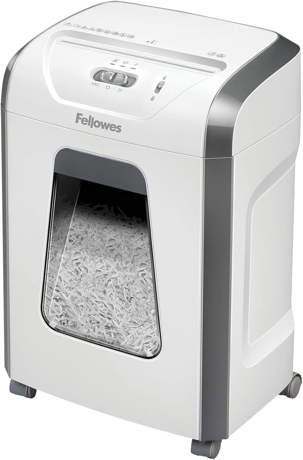 Fellowes Aktenvernichter 12 Blatt Partikelschnitt (P4), weiss & Peach PS100-00 Aktenvernichter Servi