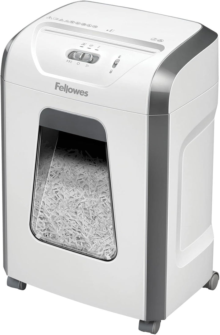 Fellowes Aktenvernichter 12 Blatt Partikelschnitt (P4), weiss & Peach PS100-00 Aktenvernichter Servi