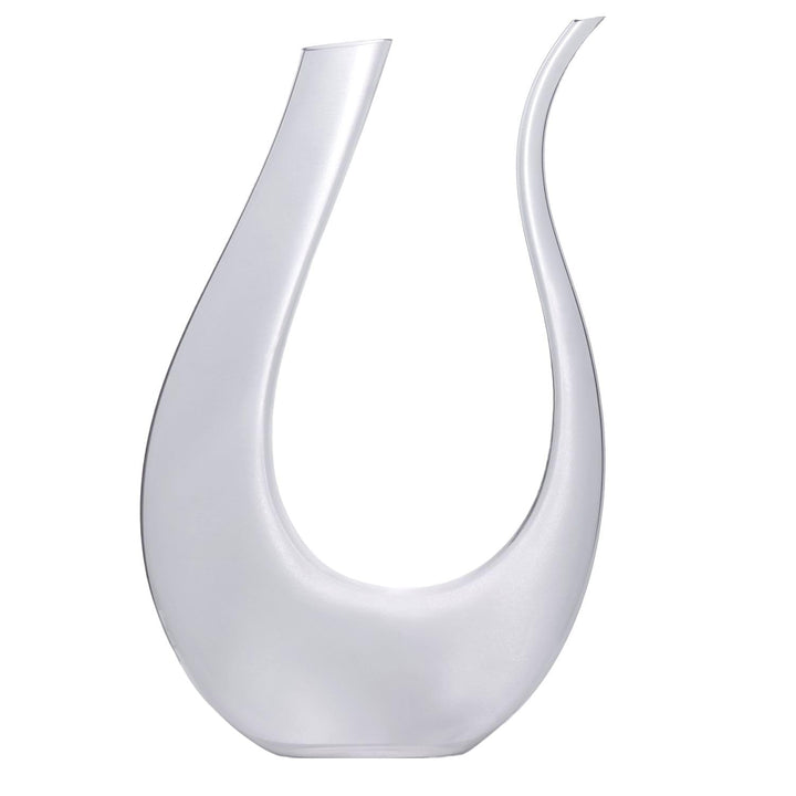 Intirilife Wein Dekanter in U-Form aus Glas in Klar - 750 ml- Weinkaraffe, Rotwein Dekantierer, Wein