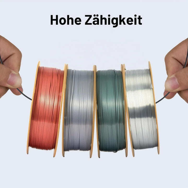 ERYONE Silk PLA Filament 1.75 mm, 3D-Drucker Filament PLA, 0,03 mm, 1 kg/Spule, Silk Silber Silk PLA