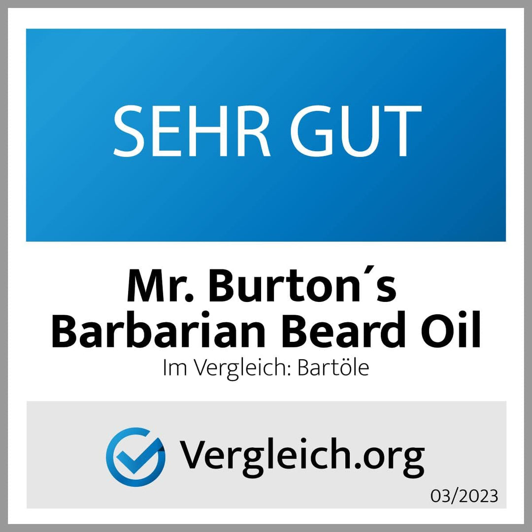Bartöl Bartpflege Made in Germany - Mr. Burton´s Barbarian Beard Oil - 50ml natürlich mit Arganöl ve