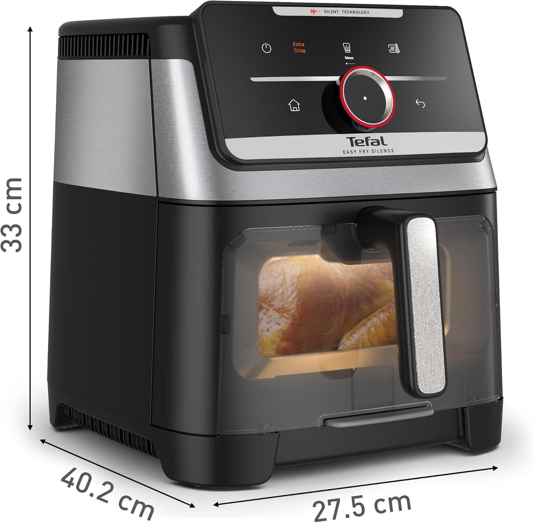Tefal Easy Fry Silence Heissluftfritteuse, 7 L Fassungsvermögen, Silent-Technologie, Smart Assist Sy