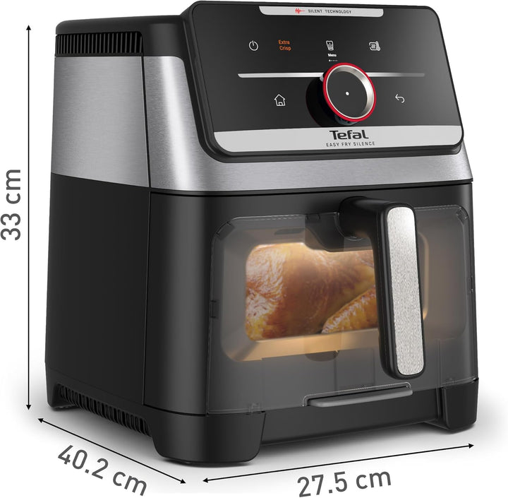 Tefal Easy Fry Silence Heissluftfritteuse, 7 L Fassungsvermögen, Silent-Technologie, Smart Assist Sy