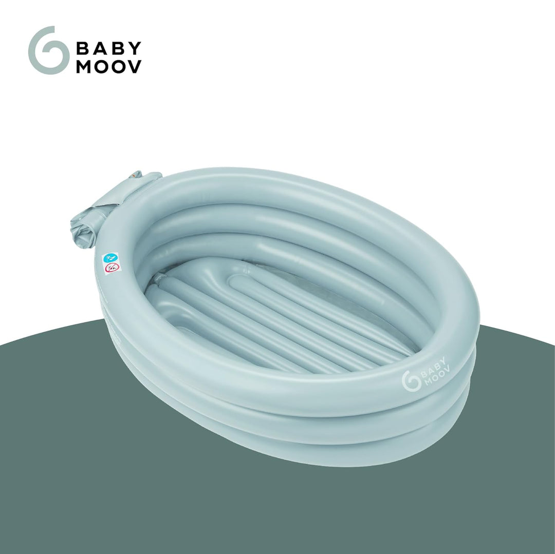Babymoov Aufblasbare Badewanne Aquadots, mit Einsatz für Neugeborene, 68 x 40cm, als Planschbecken v