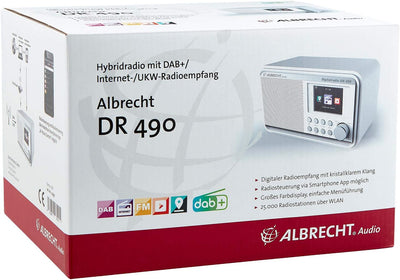 Albrecht DR490 Hybridradio mit Farbdisplay, 27491, DAB/Internet/UKW-Empfang, Radiosteuerung via Smar
