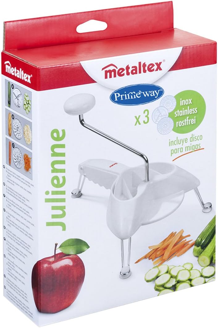 Metaltex Italien 165175 Reibe Julienne, Aluminium, Grau