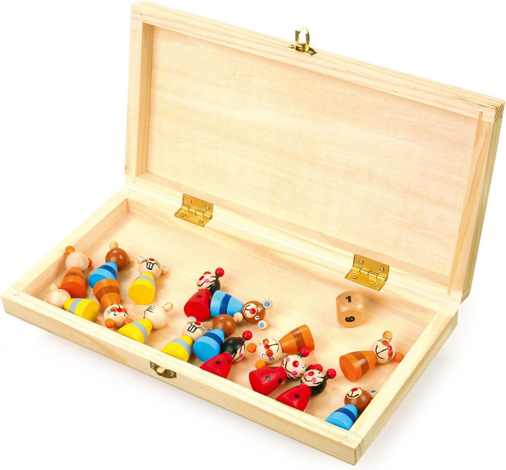 small foot Ludo "Tiere" aus Holz, Gesellschaftsspiel für Gross und Klein, mit Tierchen-Spielfiguren,
