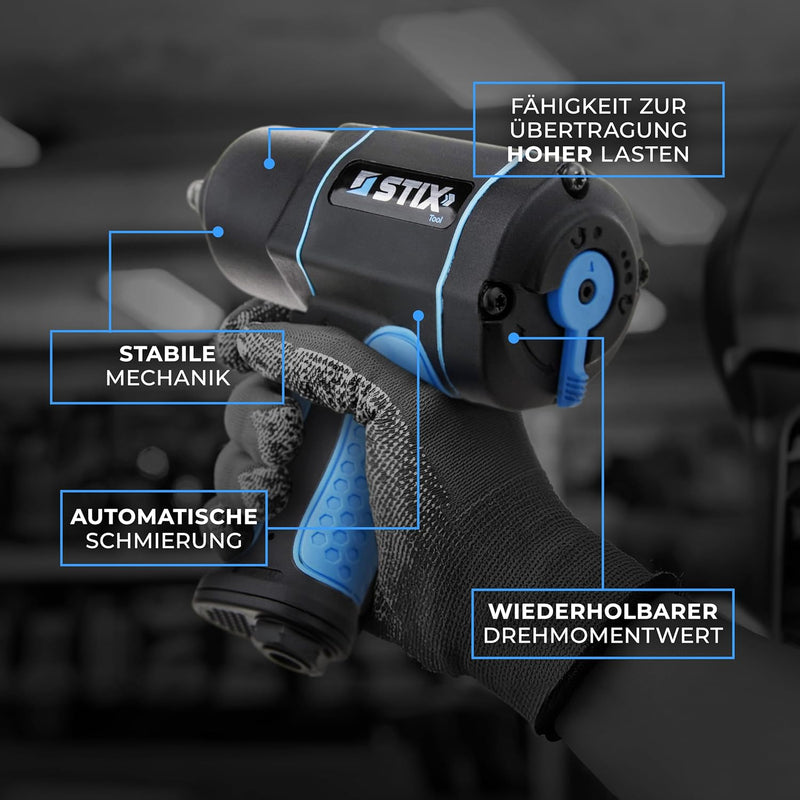 STIX Druckluft-Schlagschrauber STT-22 max. Löse-Drehmoment 2200 Nm (3/4 Zoll) Lösemoment: 2200 Nm, L