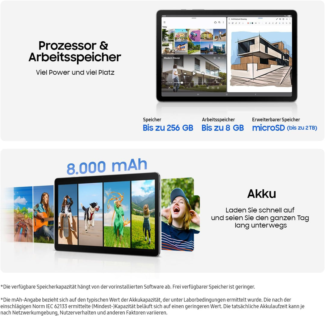 Samsung Galaxy Tab S10 5G Lite Enterprise Edition, Android Tablet mit KI, 6 GB RAM, 128 GB Speicher,
