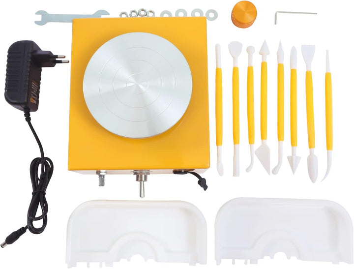 Mini Töpferscheibe 10cm 2000RPM Keramikformmaschine Tonspinnrad Kinder DIY Keramik Formwerkzeug mit
