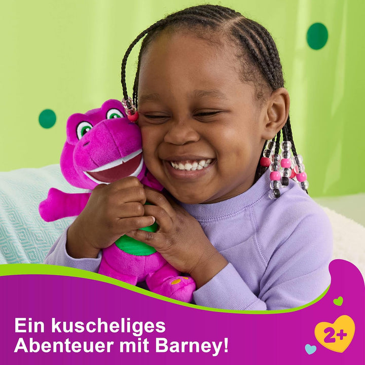 Fisher-Price Barneys Welt Spielzeug für Kleinkinder ca. 16,5 cm grosse Barney Plüsch-Dinosaurier-Fig
