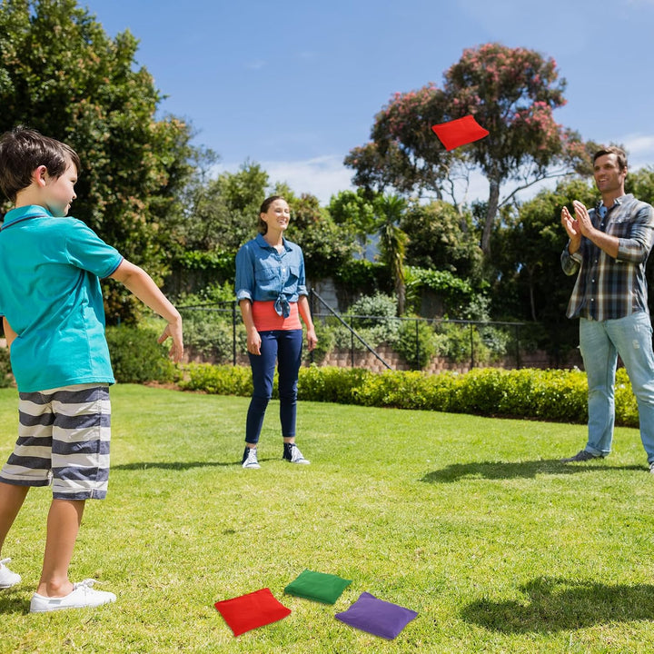 36 Stück Cornhole Säckchen, 6 Farben Wurfsäckchen, 7 x 7cm Nylon Sitzsack Werfen, Cornhole Sitzsack-