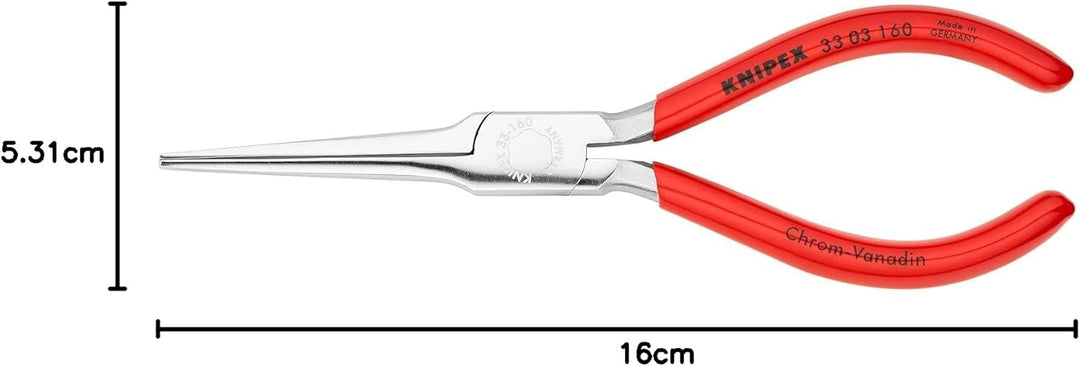 Knipex Weberzange verchromt, mit Kunststoff überzogen 160 mm 33 03 160