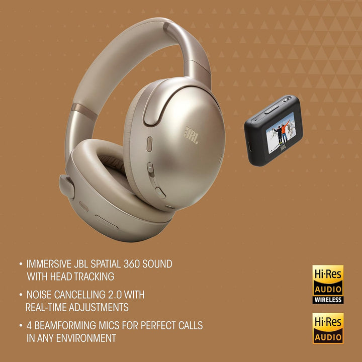 JBL Tour One M3 kabellose Over-Ear Kopfhörer mit Noise-Cancelling, Latte Mokka, Mokka