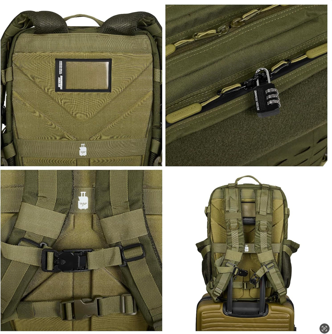 ELITRAINX V2 Militär-Rucksack, 45 l, wasserdicht, Cross-Training, Reisen, Sport, Fitnessstudio, trag