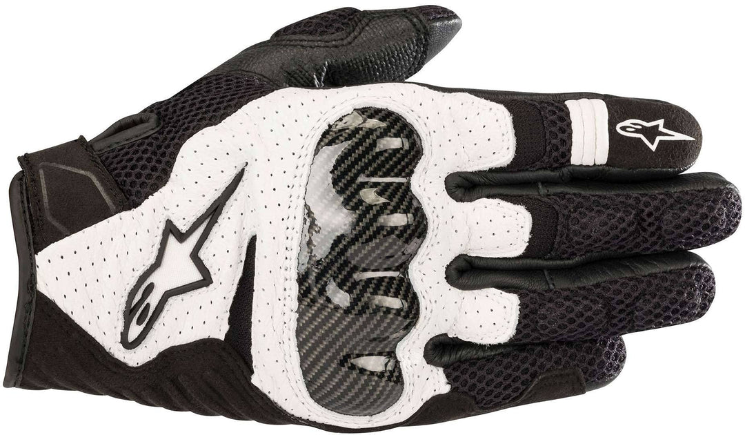 Alpinestars Motorradhandschuhe SMX-1 Air V2 Gloves Black White, Schwarz/Weiss, S
