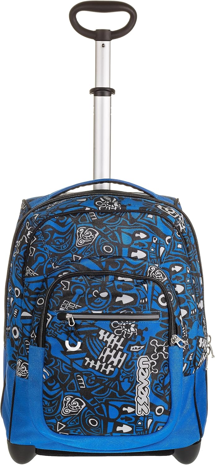 Seven TROLLEY, 2 in 1, Schulranzen mit Rollen, Rucksack mit Trolleyfunktion für Kinder, ab 1. Klasse