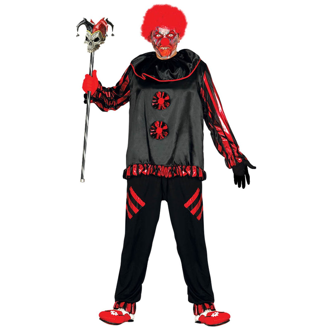 Generique - Horrorclown Kostüm für Erwachsene schwarz-rot