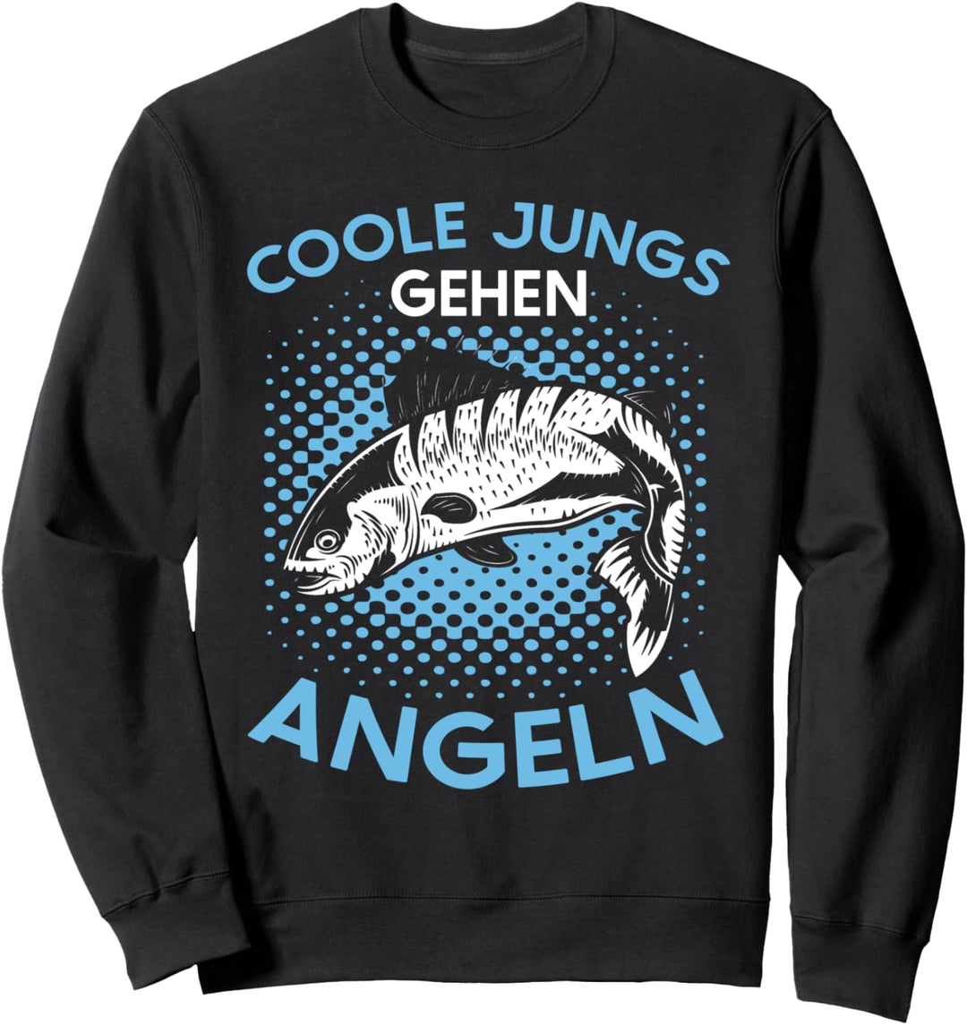 Coole Jungs Angeln, Zubehör und Geschenk zum Angeln lernen Sweatshirt
