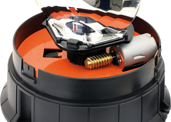 AdLuminis Halogen Rundumleuchte Orange Mit Magnetfuss, Blinkleuchte 12V 24V, ECE R65 Strassenverkehr