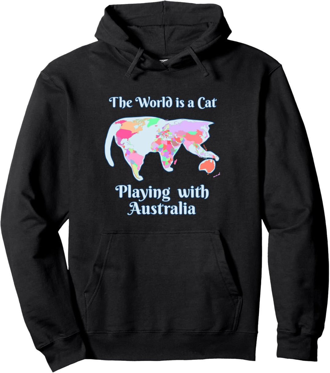 Lustige Welt ist eine Katze Spielkarte Pullover Hoodie
