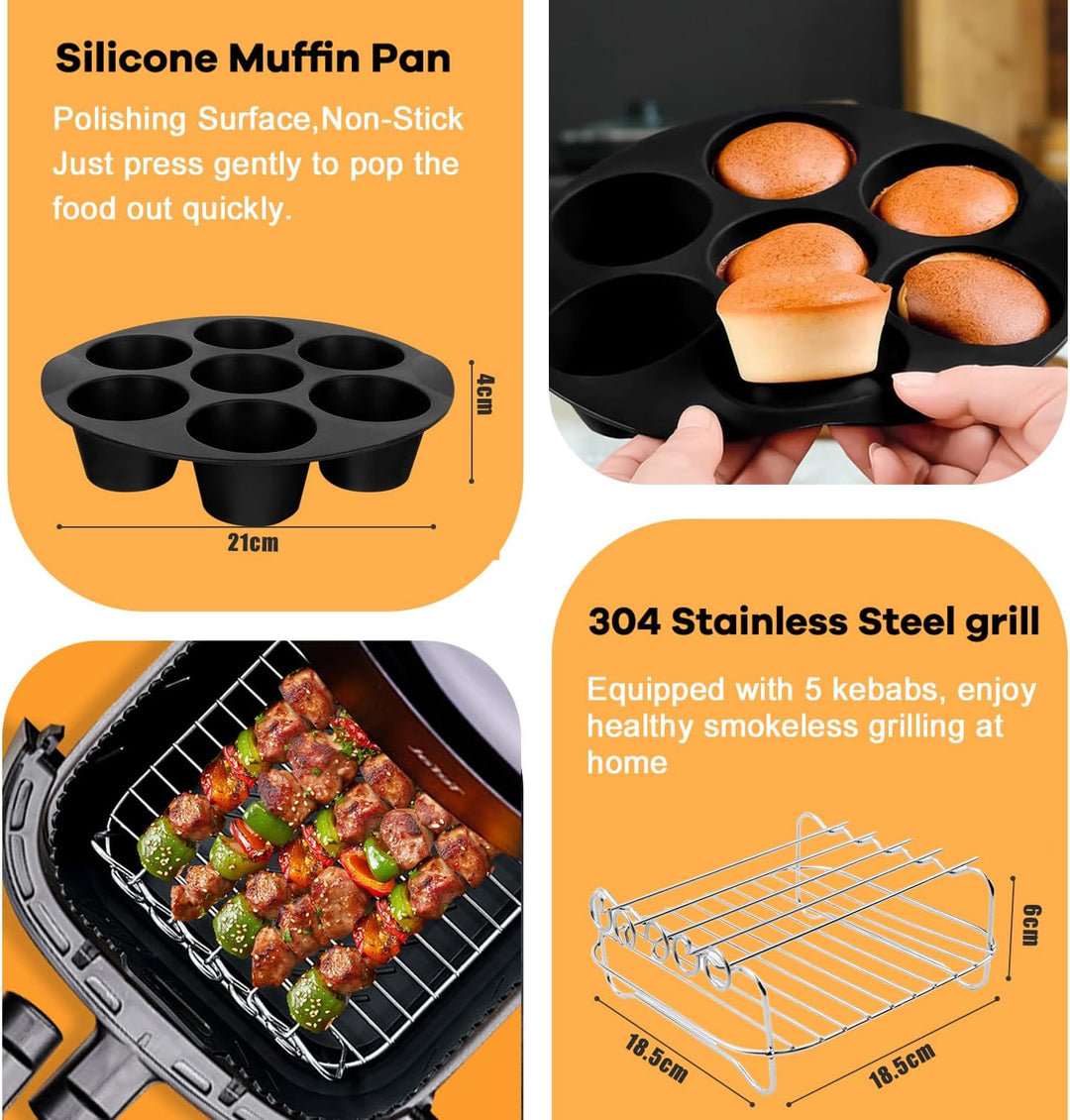 Heissluftfritteuse Zubehör für COSORI Turboblaze 6L Airfryer XXL 5,5L 6,2L Turbo Tower Pro 10,8L, Ru