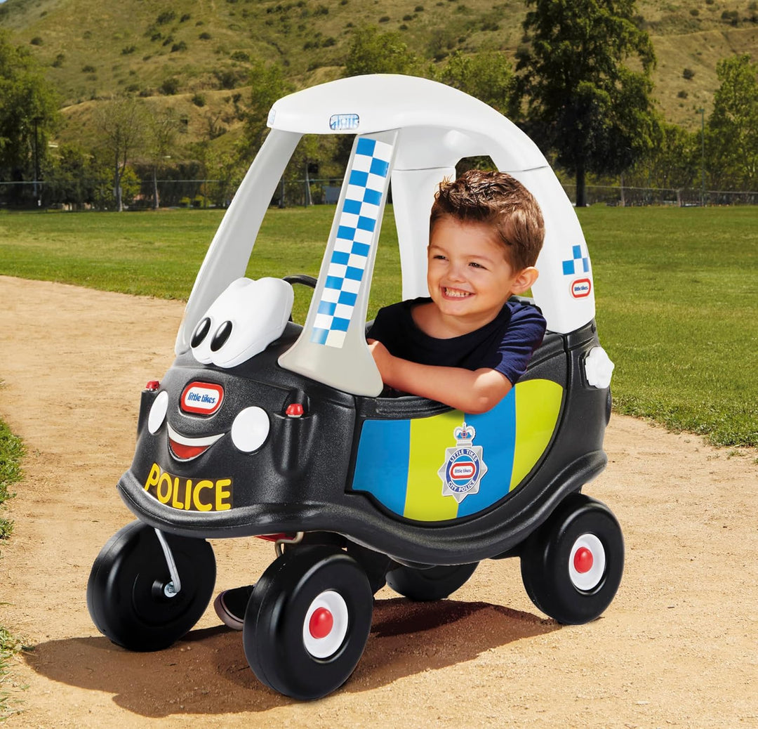 Little Tikes Polizei Cozy Coupé - Rutschfahrzeug mit Echter Hupe, Klickendem Zündschalter & Tankdeck