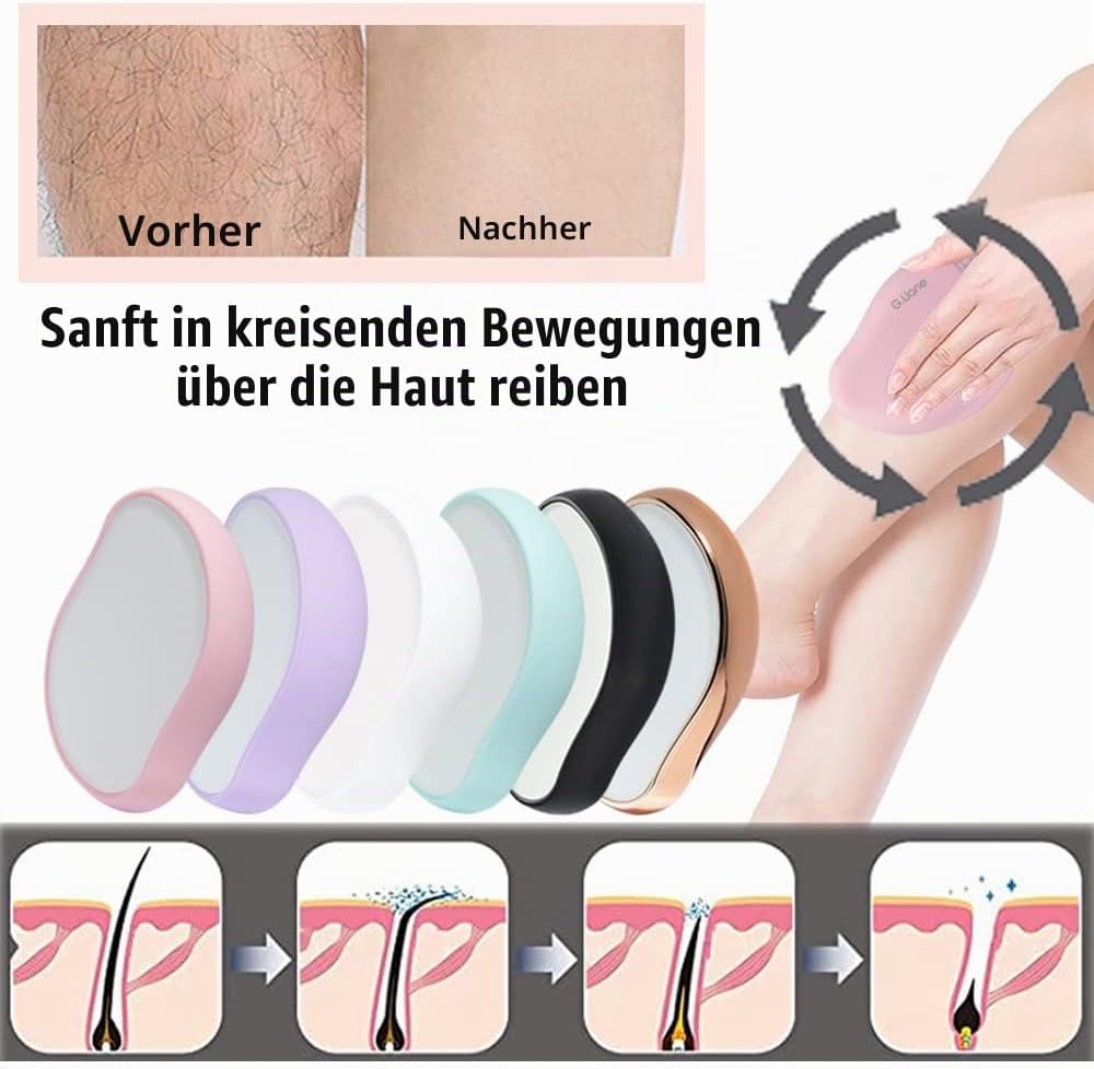 G.Liane Kristall-Haar-Radiergummi, Kristall-Haarentferner, Nano Glas Haarentfernerstein, wiederverwe