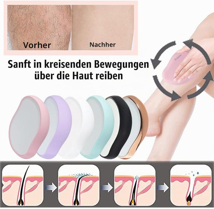 G.Liane Kristall-Haar-Radiergummi, Kristall-Haarentferner, Nano Glas Haarentfernerstein, wiederverwe